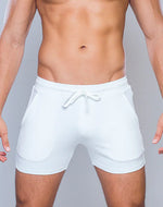 Supawear 4" cotton jersey short white