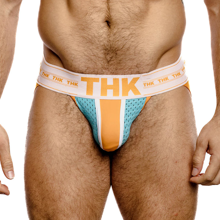 THK Performance Mesh Jockstrap - Orange/Blue