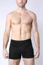 Timoteo Berkeley 3" slim fit super stretch twill short black