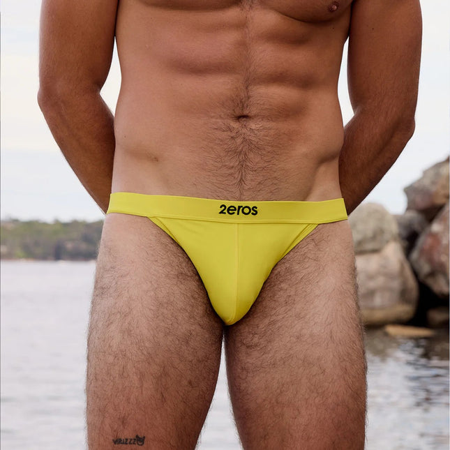 2eros V50 Encore Swim Brief Tanga - Neon Yellow