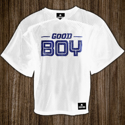 Peachy Kings Good Boy Mesh Football Jersey - White
