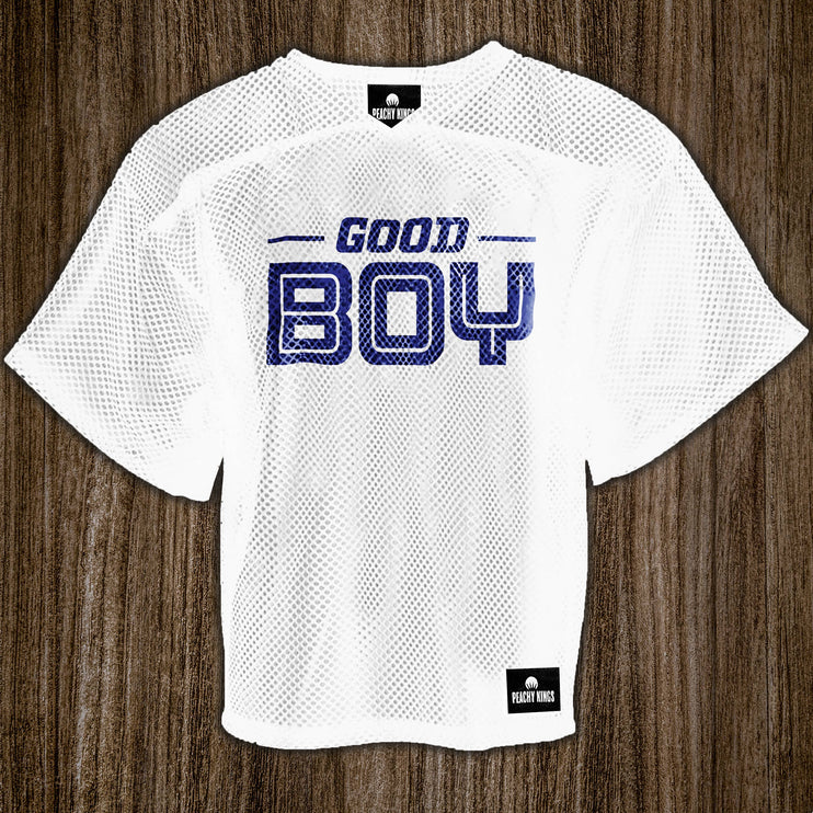 Peachy Kings Good Boy Mesh Football Jersey - White