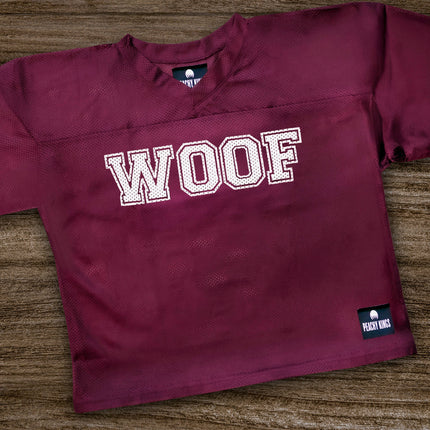 Peachy Kings Woof Mesh Football Jersey - Plum