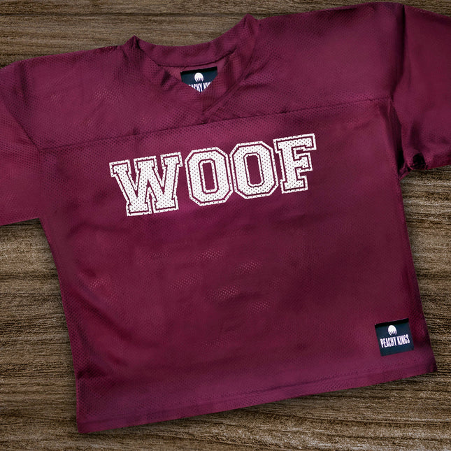 Peachy Kings Woof Mesh Football Jersey - Plum
