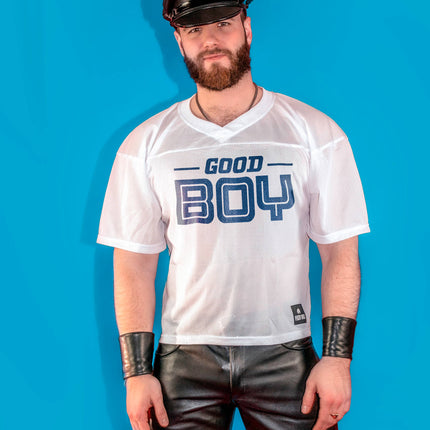 Peachy Kings Good Boy Mesh Football Jersey - White