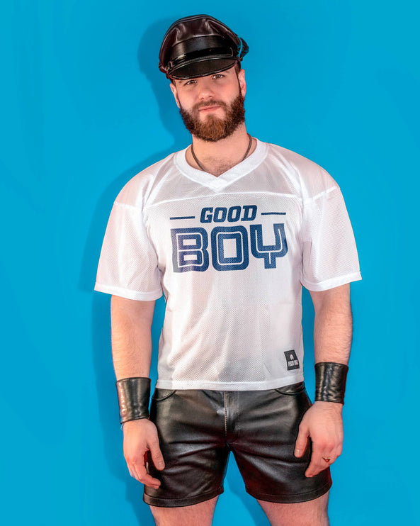 Peachy Kings Good Boy Mesh Football Jersey - White