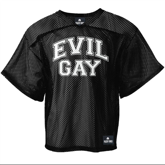 Peachy Kings Evil Gay Mesh Football Jersey - Black