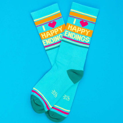 Gumball Poodle I Love Happy Endings Gym Crew Socks