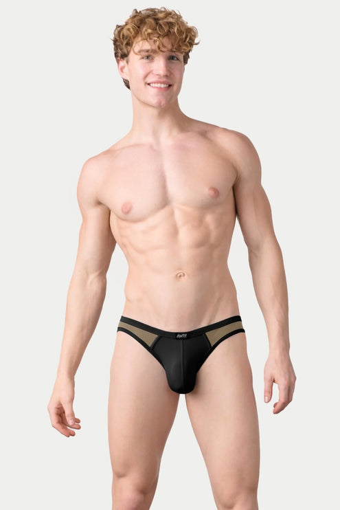 AWRY Aero Mesh Bikini Brief - Black/Green