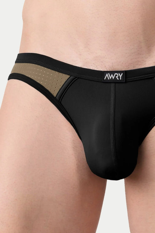 AWRY Aero Mesh Bikini Brief - Black/Green