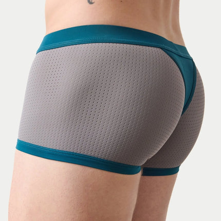 AWRY Aero Mesh Thong Boxer - Grey/Teal