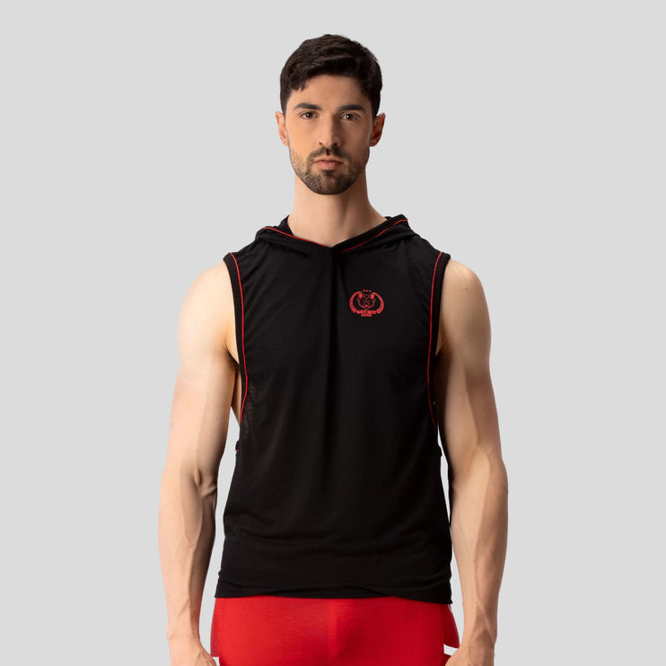 Barcode Berlin Malakai muscle hoodie black