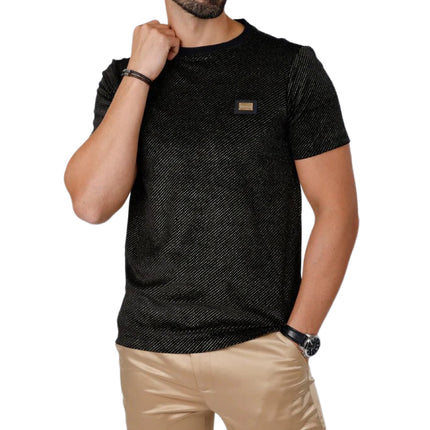 Barabas Cuddleth sparkly glittery t-shirt black/gold