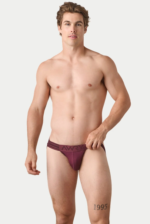 AWRY Axis Jockstrap Thong - Merlot