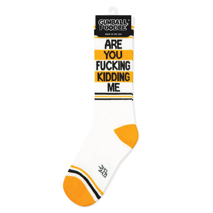 Gumball Poodle Are You Fucking Kidding Me Gym Crew Socks