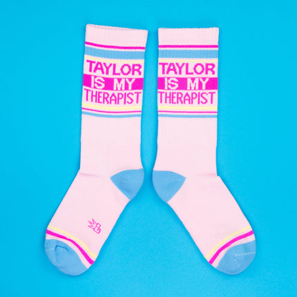 Gumball Poodle Taylor Is My Therapist Gym Crew Socks