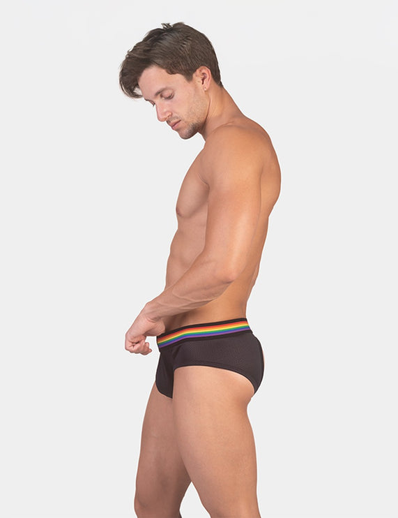 Barcode Berlin Pride Jockbrief Backless - Mesh Black