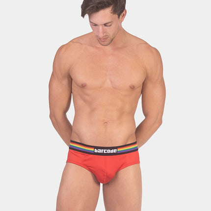 Barcode Berlin Pride Jockbrief Backless - Mesh Red
