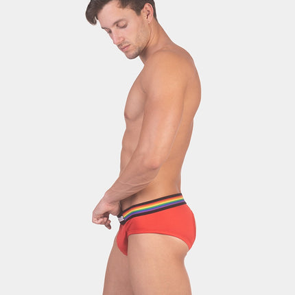 Barcode Berlin Pride Jockbrief Backless - Mesh Red