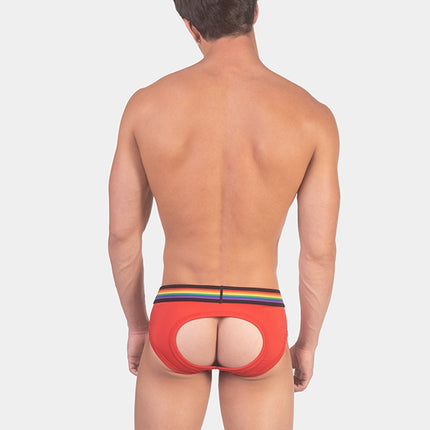 Barcode Berlin Pride Jockbrief Backless - Mesh Red