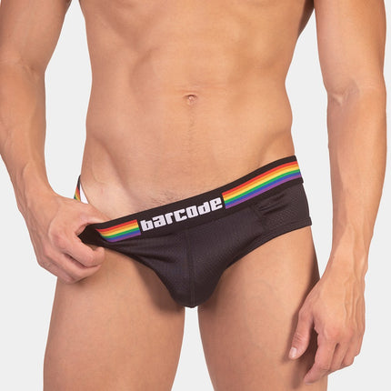 Barcode Berlin Pride Jockbrief Backless - Mesh Black