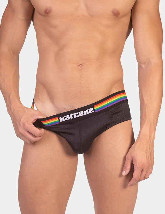 Barcode Berlin Pride Jockbrief Backless - Mesh Black