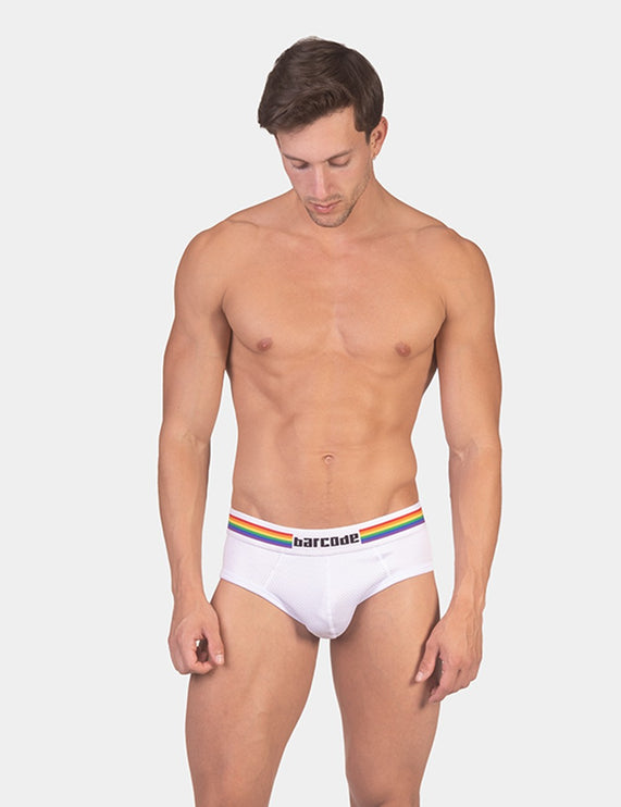 Barcode Berlin Pride Jockbrief Backless - Mesh White