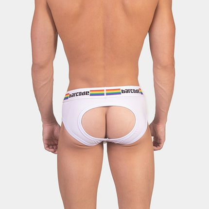 Barcode Berlin Pride Jockbrief Backless - Mesh White