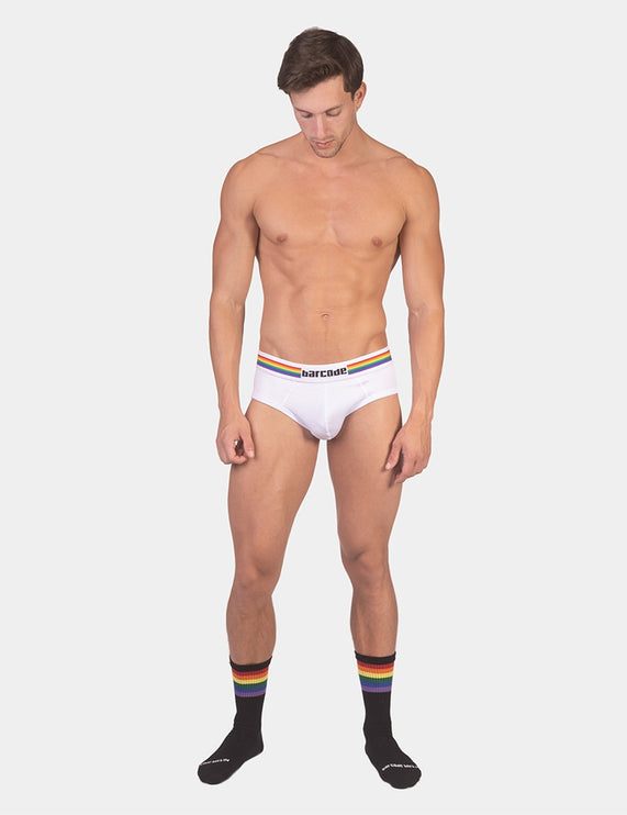 Barcode Berlin Pride Jockbrief Backless - Mesh White