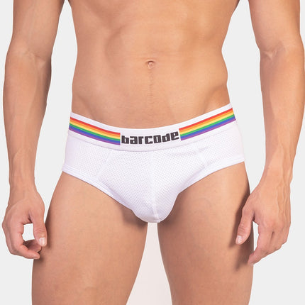 Barcode Berlin Pride Jockbrief Backless - Mesh White