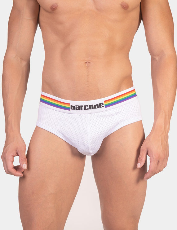 Barcode Berlin Pride Jockbrief Backless - Mesh White