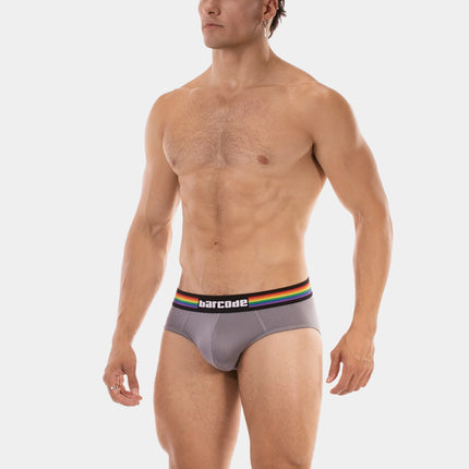 Barcode Berlin Pride mesh brief grey