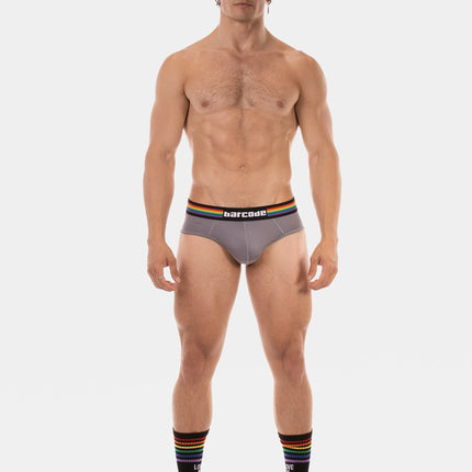 Barcode Berlin Pride mesh brief grey