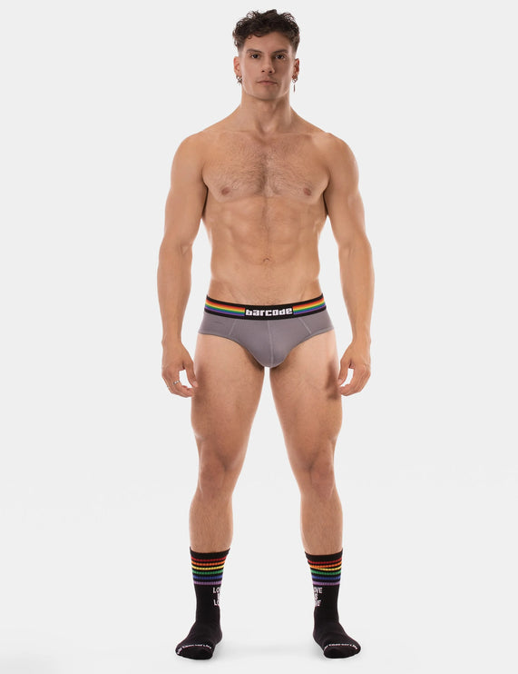 Barcode Berlin Pride mesh brief grey