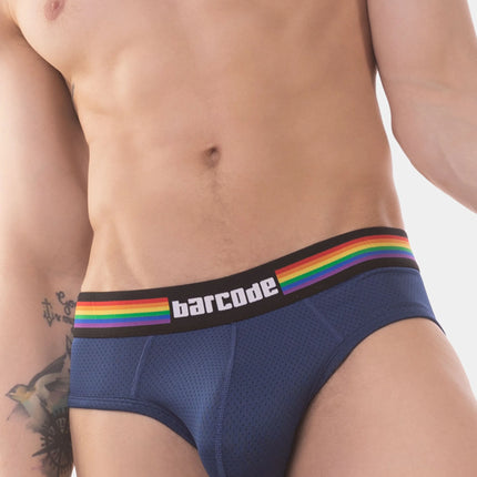 Barcode Berlin Pride mesh brief navy