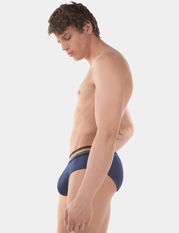 Barcode Berlin Pride mesh brief navy