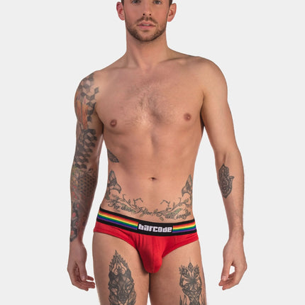 Barcode Berlin Pride mesh brief red