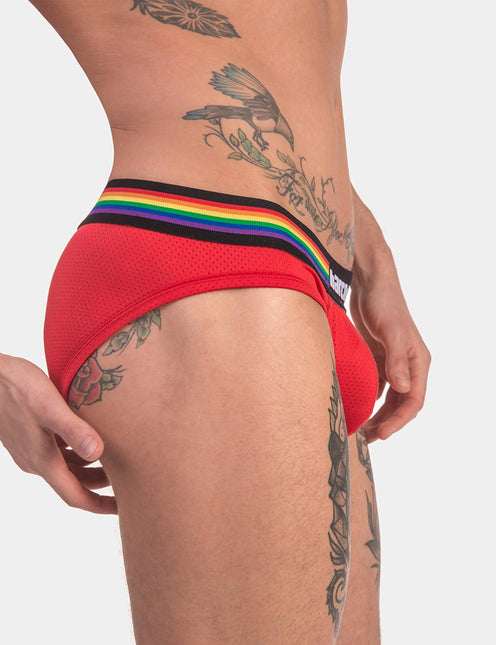 Barcode Berlin Pride Mesh Brief - Red