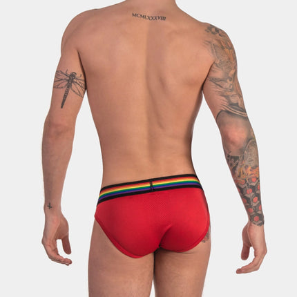 Barcode Berlin Pride mesh brief red