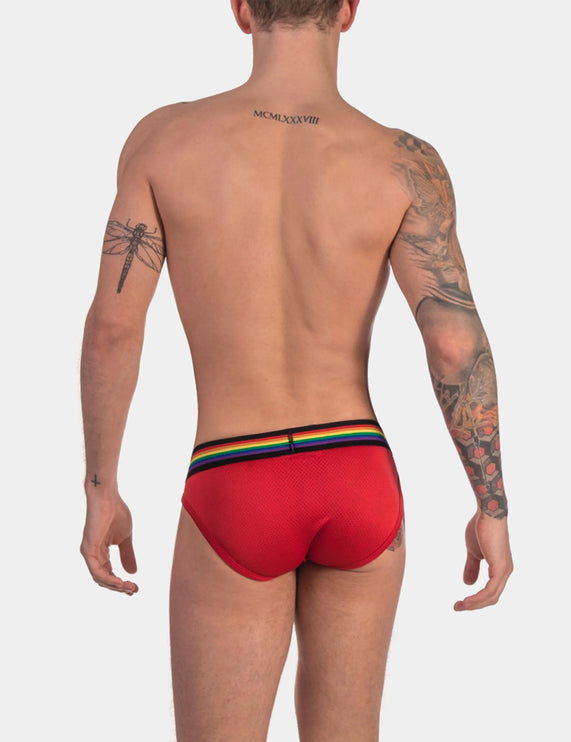 Barcode Berlin Pride mesh brief red