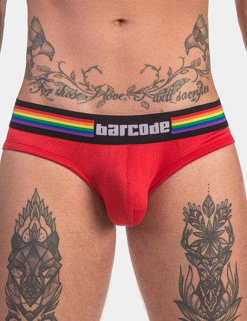 Barcode Berlin Pride Mesh Brief - Red