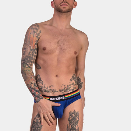 Barcode Berlin Pride mesh brief blue