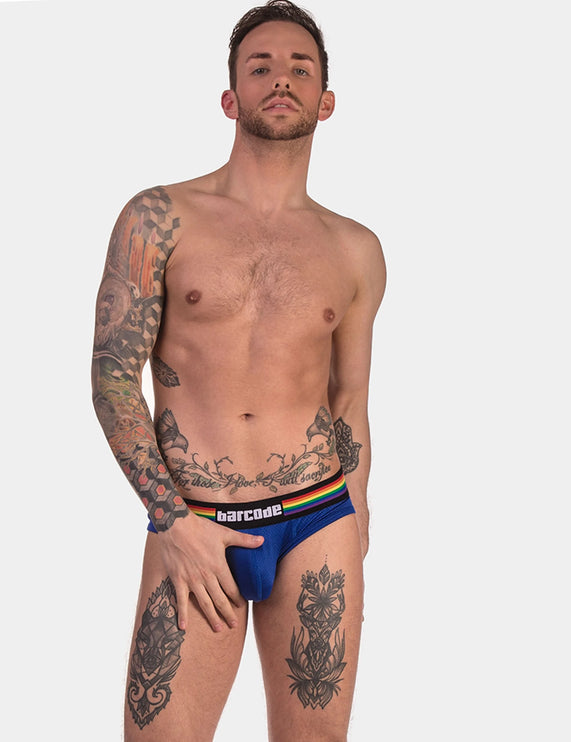 Barcode Berlin Pride mesh brief blue