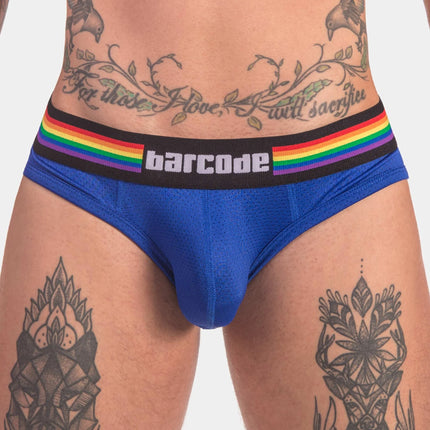 Barcode Berlin Pride mesh brief blue