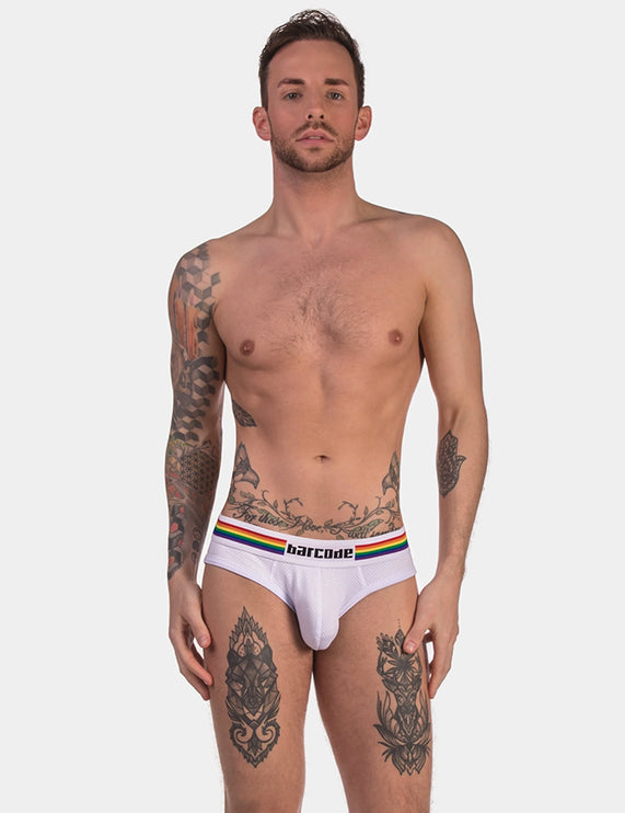 Barcode Berlin Pride mesh brief white