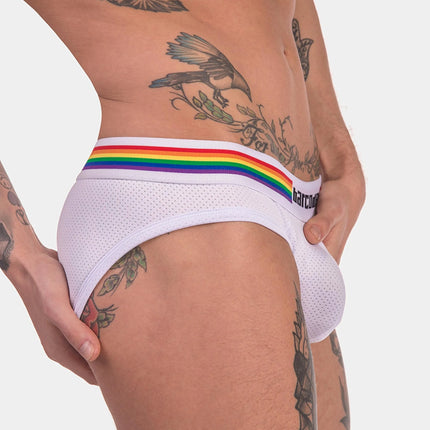 Barcode Berlin Pride mesh brief white