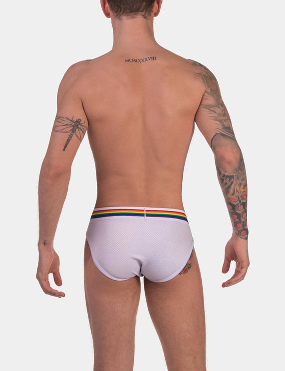 Barcode Berlin Pride mesh brief white