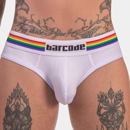 Barcode Berlin Pride mesh brief white