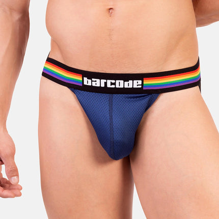 Barcode Berlin Pride mesh jockstrap navy