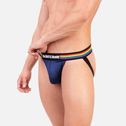 Barcode Berlin Pride mesh jockstrap navy